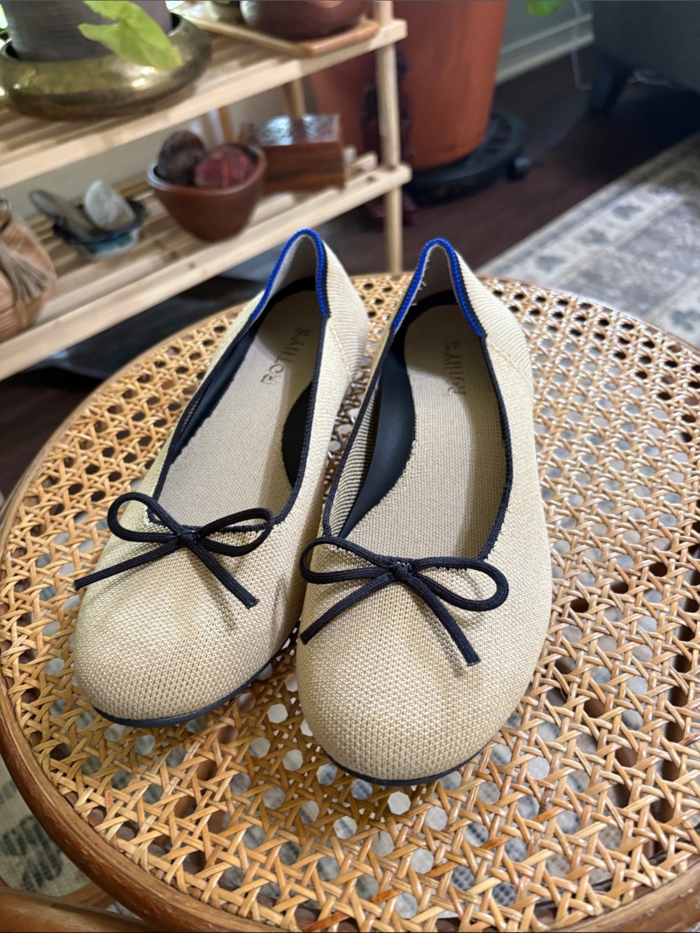 Rothy’s The ballet flat in gardenia bow casual